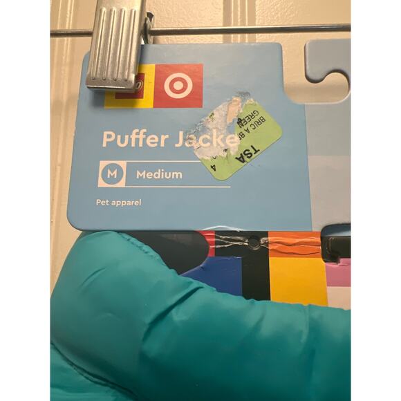 NWT Lego Target Dog‎ Color Block Puffer Jacket Size M Blue Black Lightweight - Picture 4 of 7